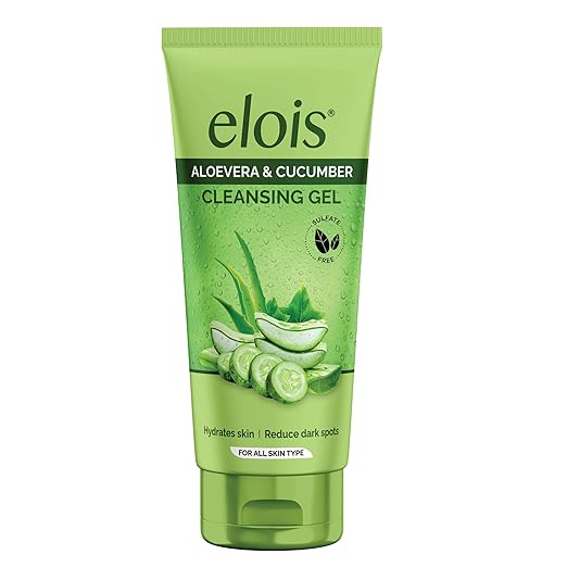 elois Aloe Vera & Cucumber Cleansing Gel 100 gm for face - Reduces Dark Spots of Hydrate Skin
