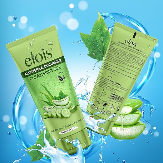elois Aloe Vera & Cucumber Cleansing Gel 100 gm for face - Reduces Dark Spots of Hydrate Skin - Image 4