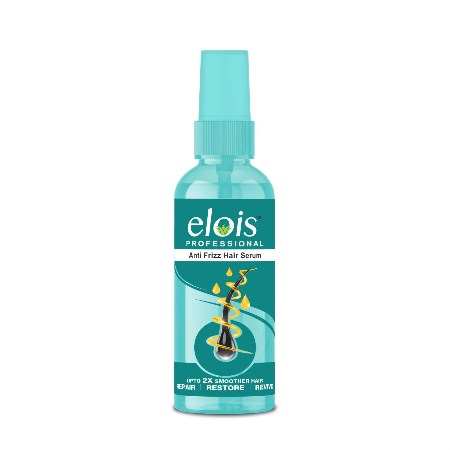 Elois Professional Anti Frizz Hair Serum with Keratin - Smooth & Shine Hair Serum for Men & Women - Frizz Control & Damage Repair - Ideal for Dry, Color-Treated Hair - 45 ml