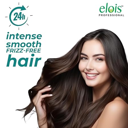Elois Professional Anti Frizz Hair Serum with Keratin - Smooth & Shine Hair Serum for Men & Women - Frizz Control & Damage Repair - Ideal for Dry, Color-Treated Hair - 45 ml - Image 6