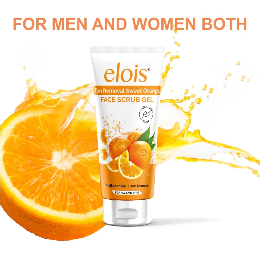Elois Tan Removal Brightening & Revitalizing Face Scrub Gel with Vitamin C Suitable for All Skin Types | 100g - Image 4
