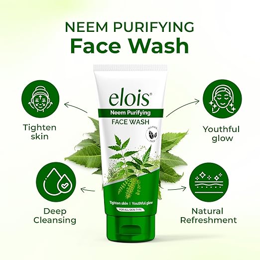 Elois Neem Purifying Face Wash Deep nourishment and Hydration for Radiant Skin Naturally, Remove Excess Oil, For Men & Women 100gm - Image 3