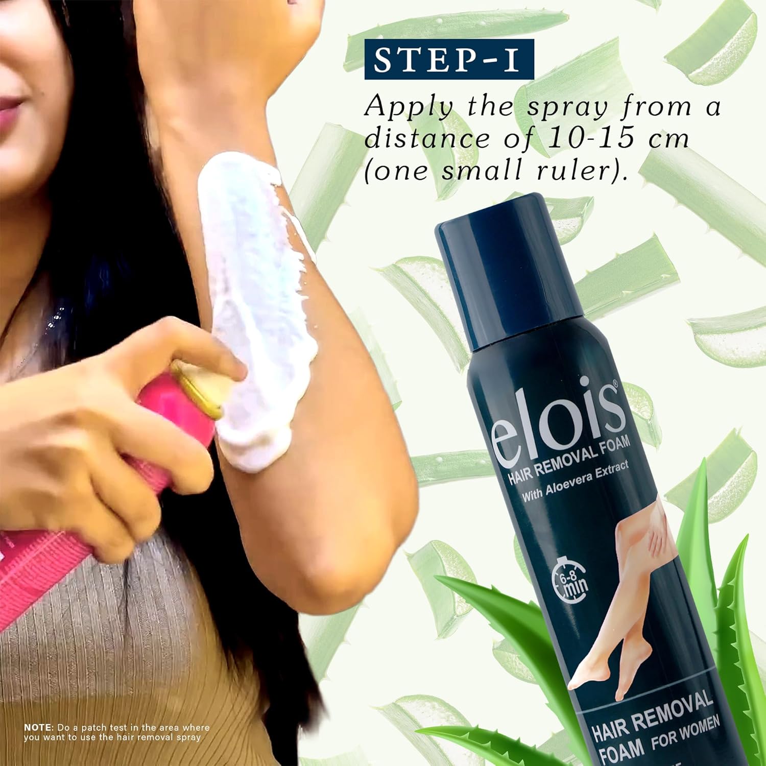 Elois Hair Removal Foam Spray For Women Painless Hair Removal For Arms Underarms Legs & Bikini Line With Aloevera Extract Suitable For All Skin Type 200ml - Image 7