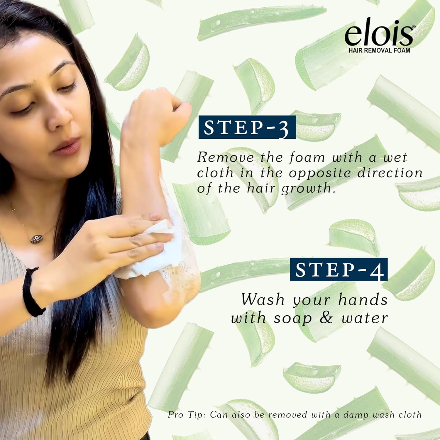 Elois Hair Removal Foam Spray For Women Painless Hair Removal For Arms Underarms Legs & Bikini Line With Aloevera Extract Suitable For All Skin Type 200ml - Image 6