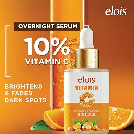 Elois Vitamin C Face Serum For Glowing Skin - Hydrating Brightening Serum - Suitable For Oily Dry Combination Sensitive Skin - Fades Dark Spots - Reduces Pigmentation - For Men and Women 30ml - Image 3