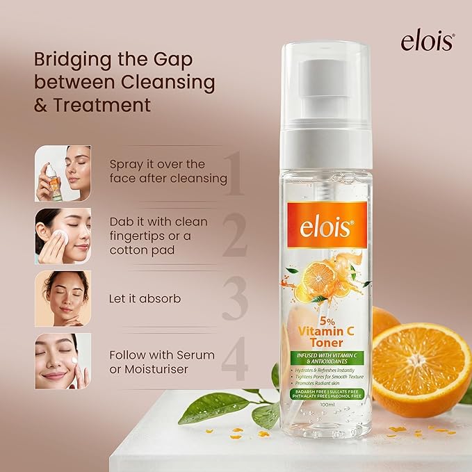 Elois 5% Vitamin C Toner for Face | Skin Brightening | 100 ml | 100 g - Image 6