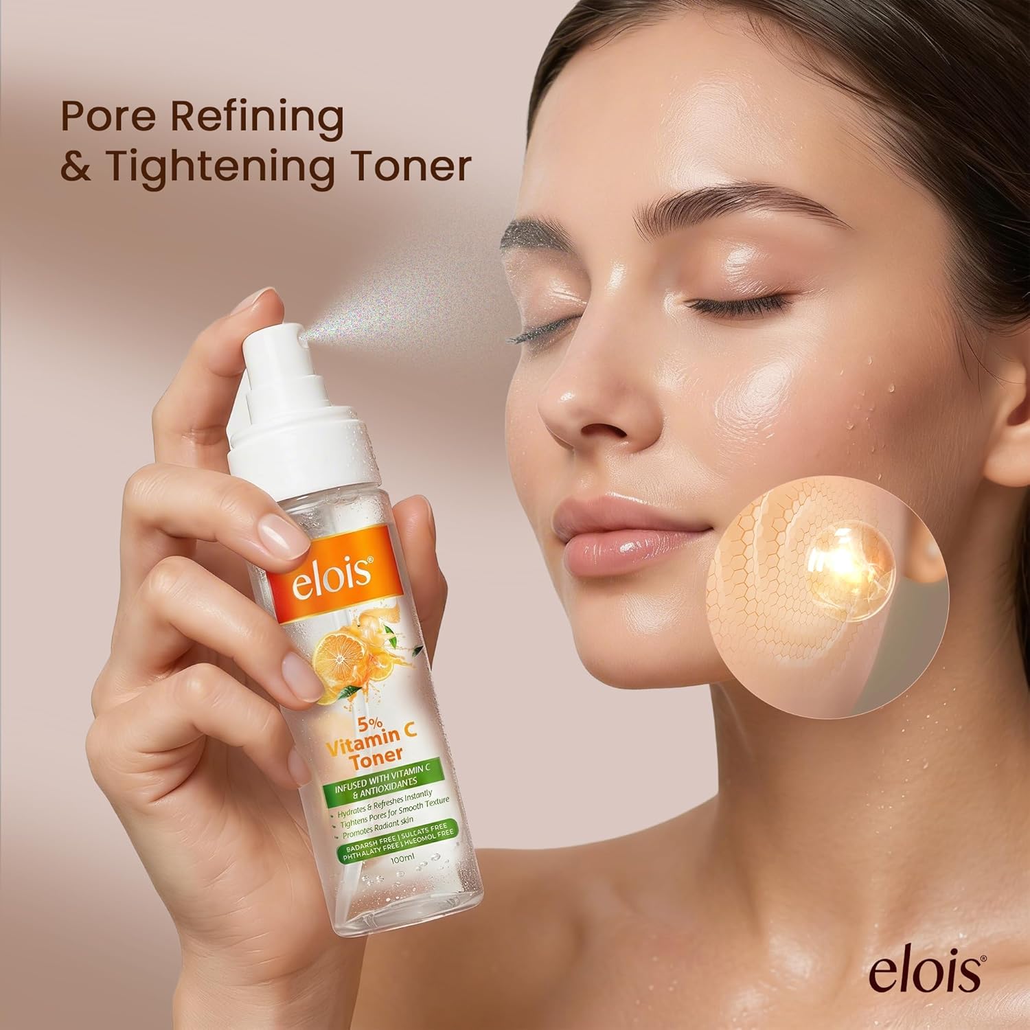 Elois 5% Vitamin C Toner for Face | Skin Brightening | 100 ml | 100 g - Image 5