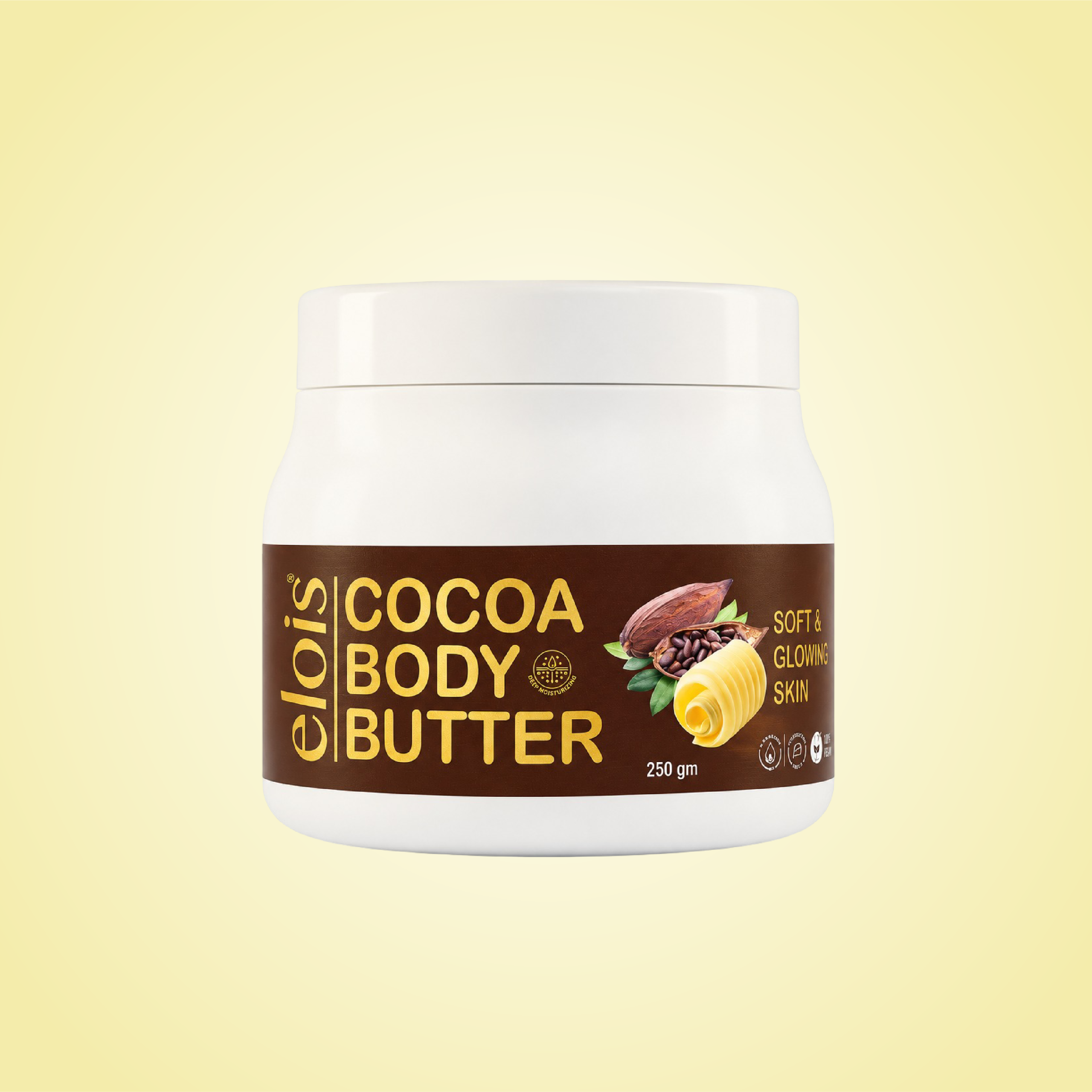 Elois Cocoa Body Butter with Cocoa Butter, Shea Butter & Vitamin E for Men & Women | 250 g