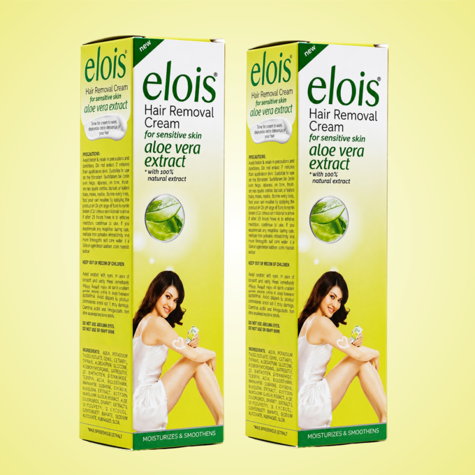 Elois Hair Removal Cream for Women & Girls | Hair Remover Cream for Bikini Area & Private Parts | Silky Soft Skin with Aleo Vera Essence | For Legs, Underarms & Arms - 100g (Pack of 2)